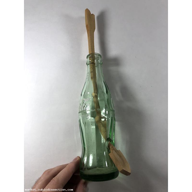 Coca-Cola Bottle with Wooden Curved Arrow-Gary Foshee