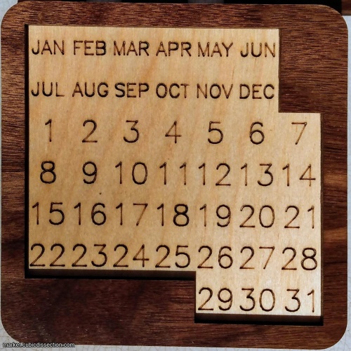 Puzzle Calendar - solve for each day of the year