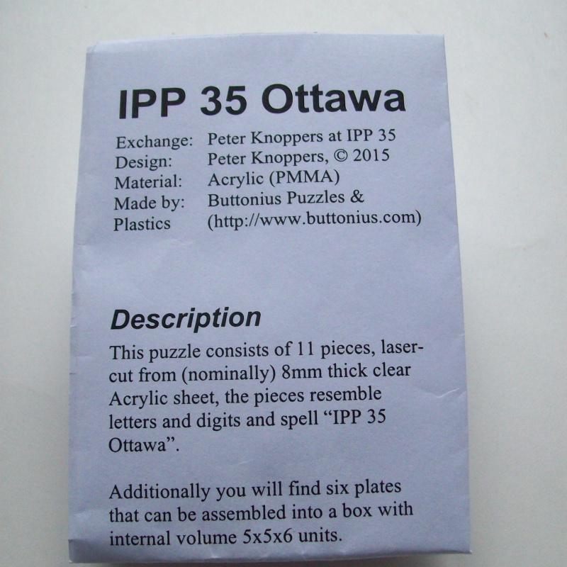 IPP 35 Ottawa (Exchange Puzzle IPP 35)