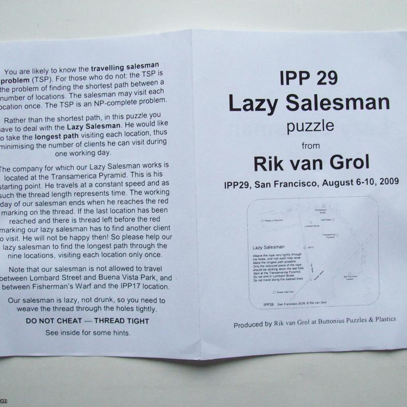 Lazy Salesman (Exchange Puzzle IPP 29)