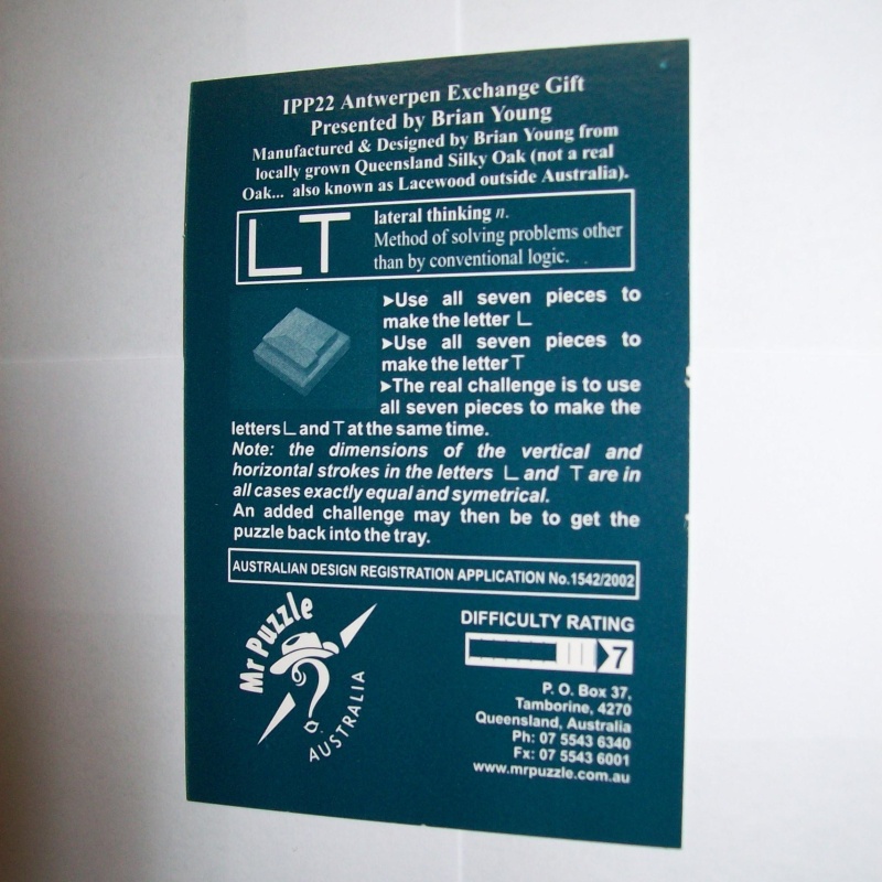 LT-puzzle (Exchange puzzle IPP 22)