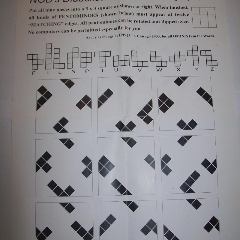 NOB's Diabolical 3x3 (Exchange puzzle IPP 23)