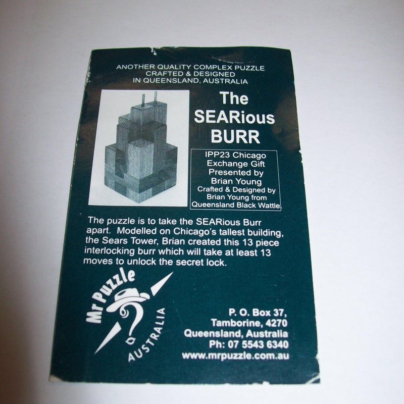 The SEARious Burr (Exchange Puzzle IPP 23)