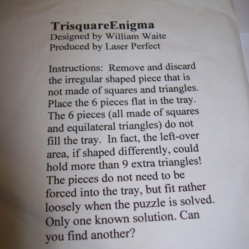 TriSquare Enigma (Exchange Puzzle IPP 23)