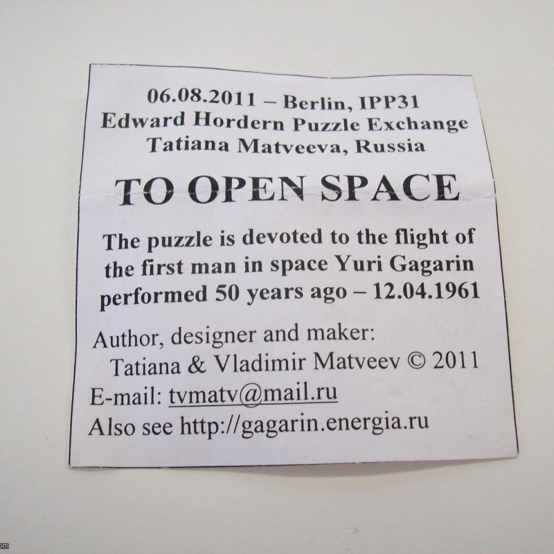 Reach Open Space (Exchange Puzzle IPP 31)
