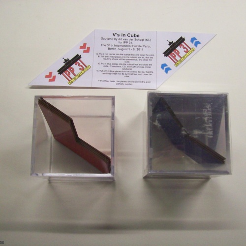 V's in Cube (Exchange Puzzle IPP 31)