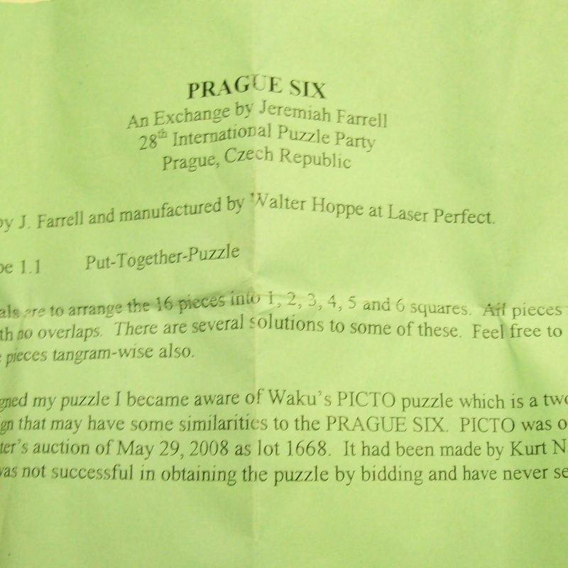 Prague Six (Exchange Puzzle IPP 28)
