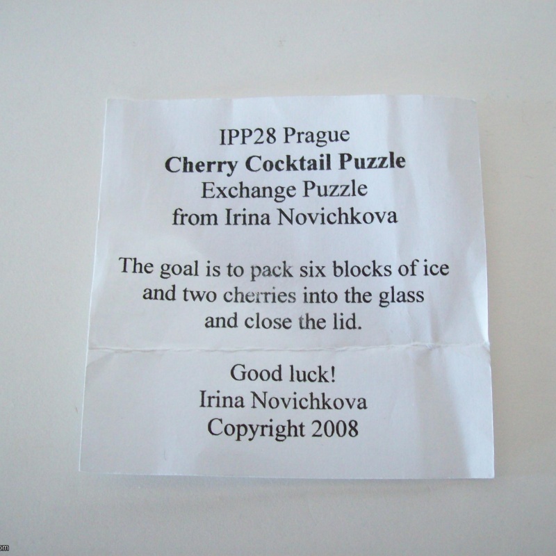Cherry Coctail Puzzle (Exchange Puzzle IPP 28)