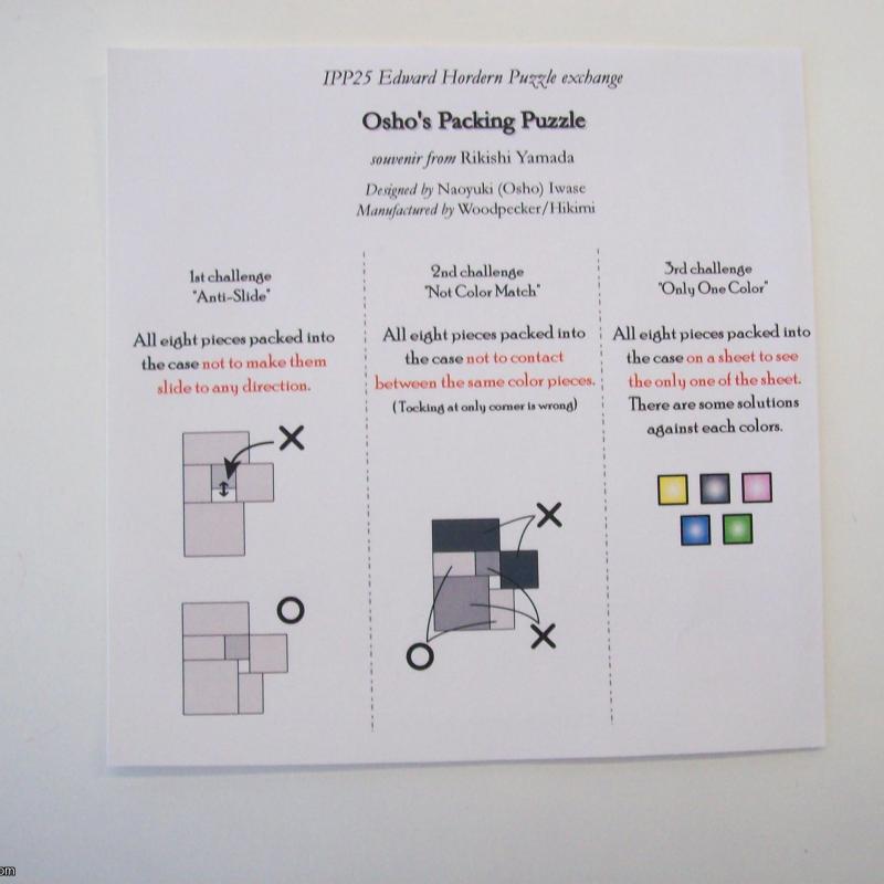 Osho's Packing Puzzle (Exchange Puzzle IPP 25)