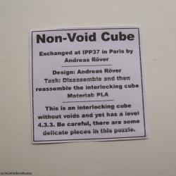 Non-Void Cube (Exchange Puzzle IPP 37)