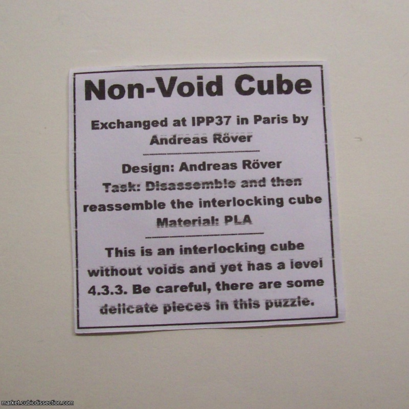 Non-Void Cube (Exchange Puzzle IPP 37)