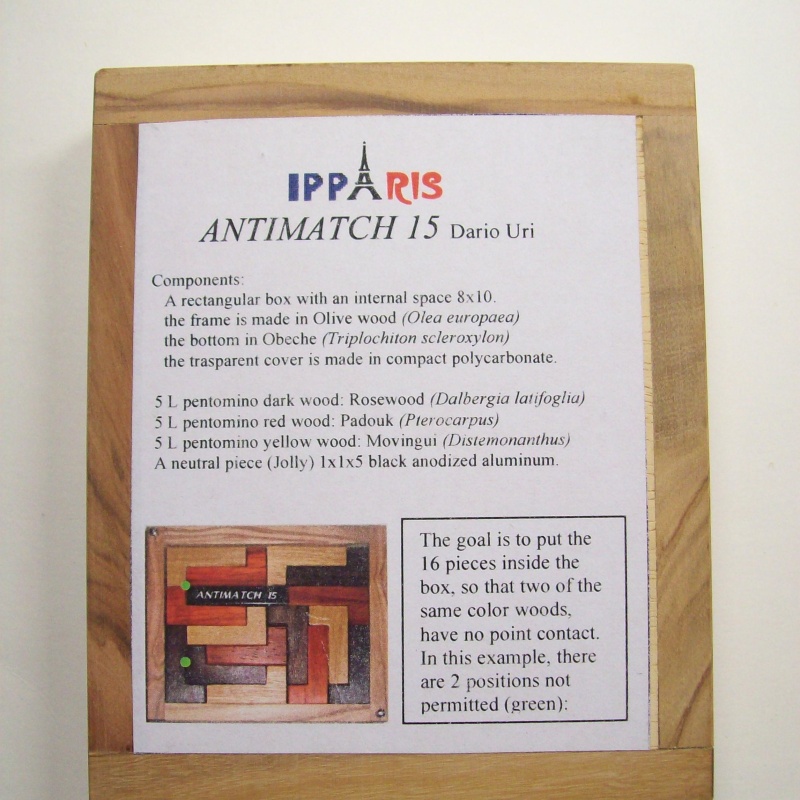 ANTIMATCH 15 (Exchange Puzzle IPP 37)