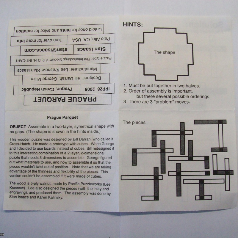Prague Parket (Exchange Puzzle IPP 28)