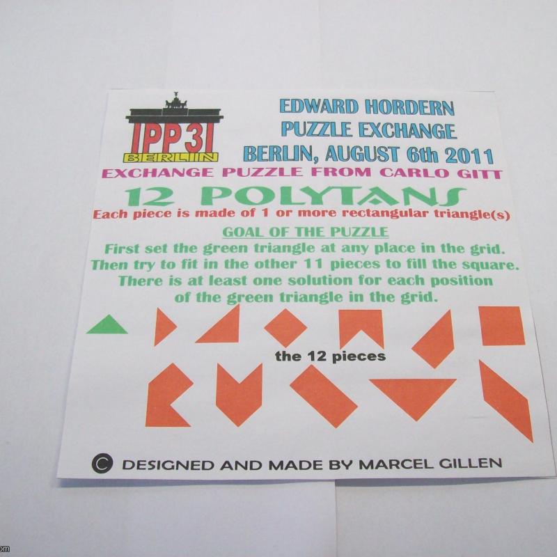 12 Polytans (Exchange Puzzle IPP 31)