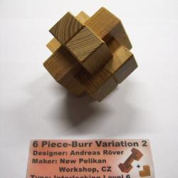 6-Piece Burr Variation 2 (Exchange Puzzle IPP 31)