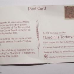 Houdini's Torture Cell (Exchange Puzzle IPP 31)