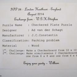 Checkered Plate Assemby (Exchange Puzzle IPP 34)