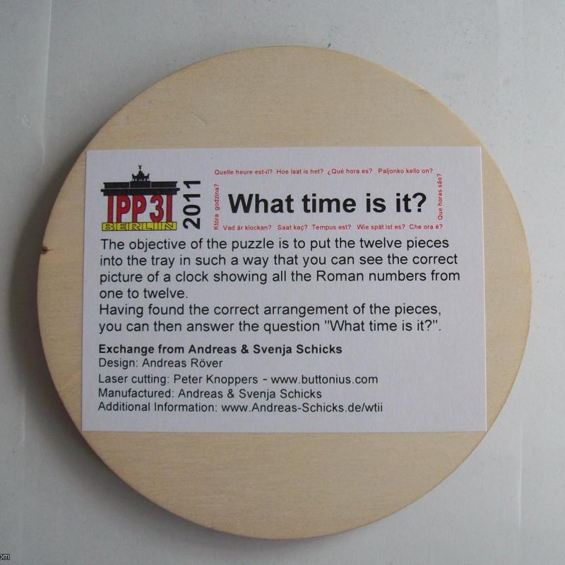 What time is it? (Exchange Puzzle IPP 31)