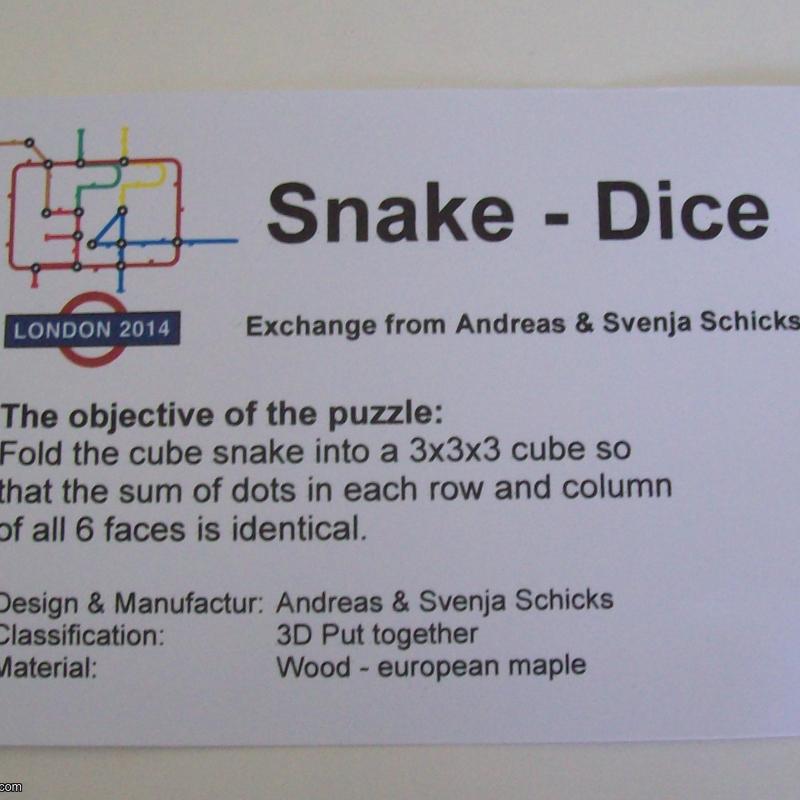 Snake-Dice (Exchange Puzzle IPP 34)