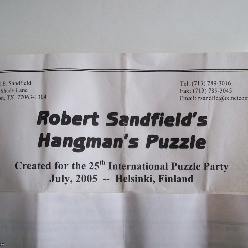 Hangman’s Puzzle (Exchange Puzzle IPP 25)