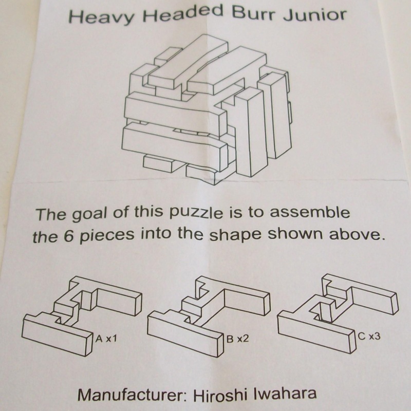 Heavy Headed Burr Junior (Exchange Puzzle IPP 28)