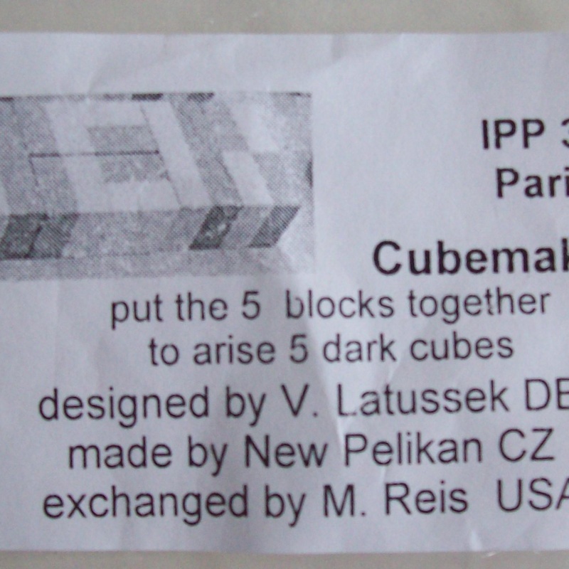 Cubemaker (Exchange Puzzle IPP 37)