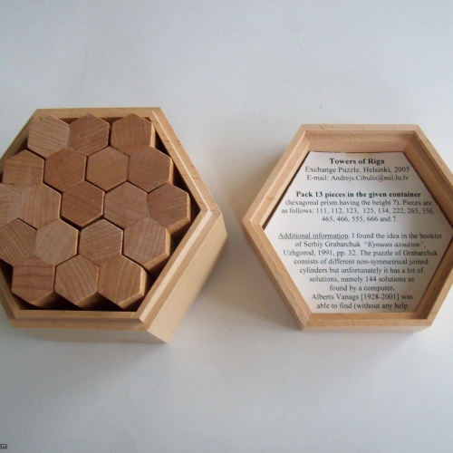“Towers of Riga” (Exchange Puzzle IPP 25)