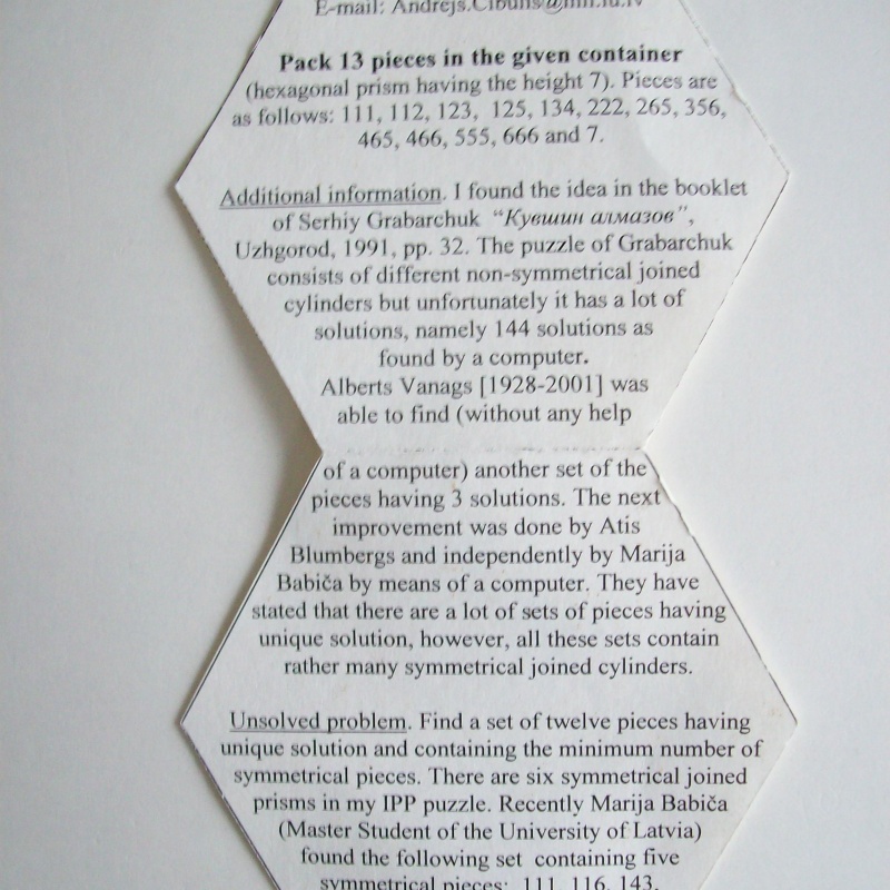 “Towers of Riga” (Exchange Puzzle IPP 25)