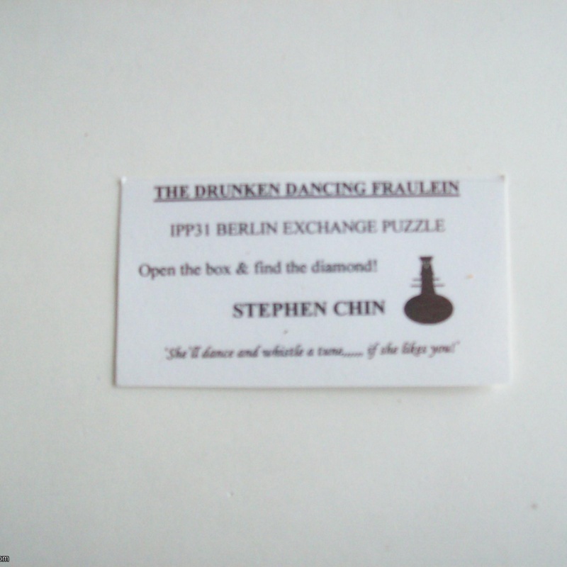 “The Drunken Dancing Fraulein” (Exchange Puzzle IPP 31)