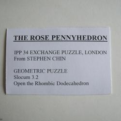 “The Rose Pennyhedron” (Exchange Puzzle IPP 34)