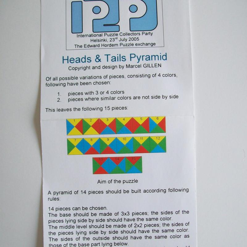 “Heads & Tails Pyramid” (Exchange Puzzle IPP 25)