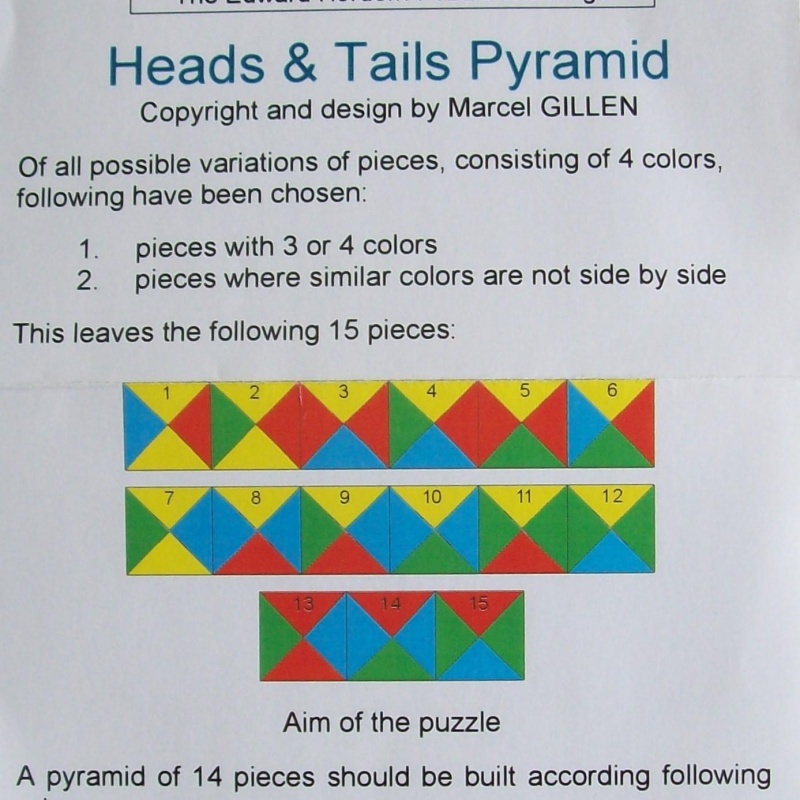 “Heads & Tails Pyramid” (Exchange Puzzle IPP 25)
