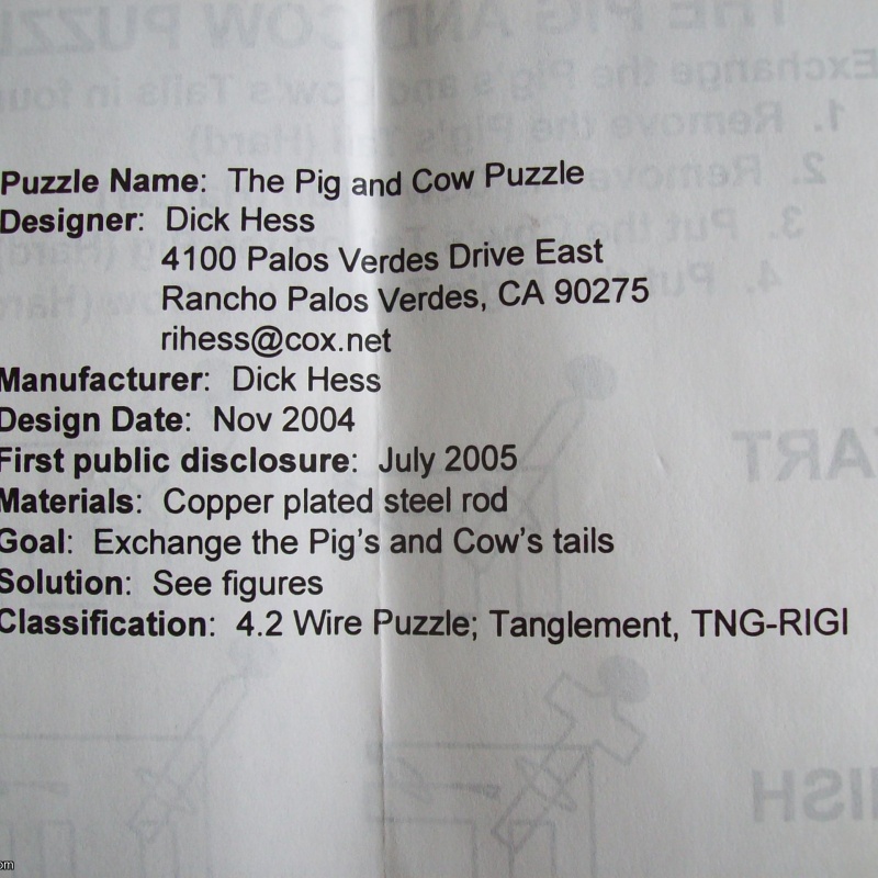 “The Pig and Cow Puzzle” (Exchange Puzzle IPP 25)