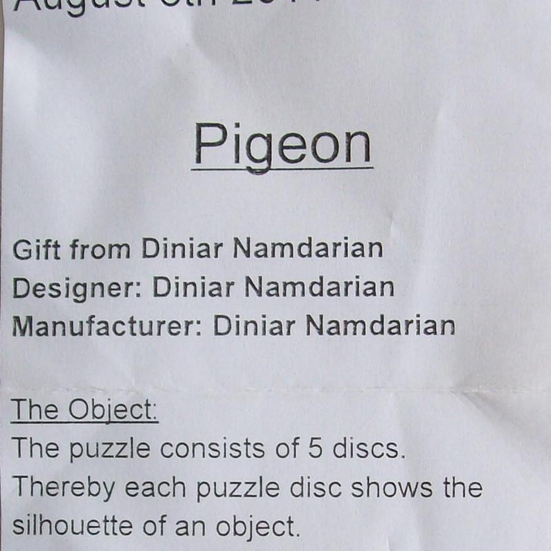 “Pigeon” (Exchange Puzzle IPP 31)