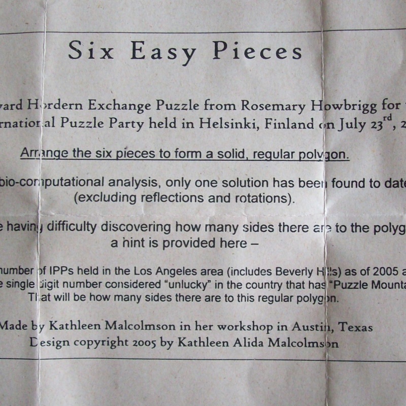 Six Easy Pieces