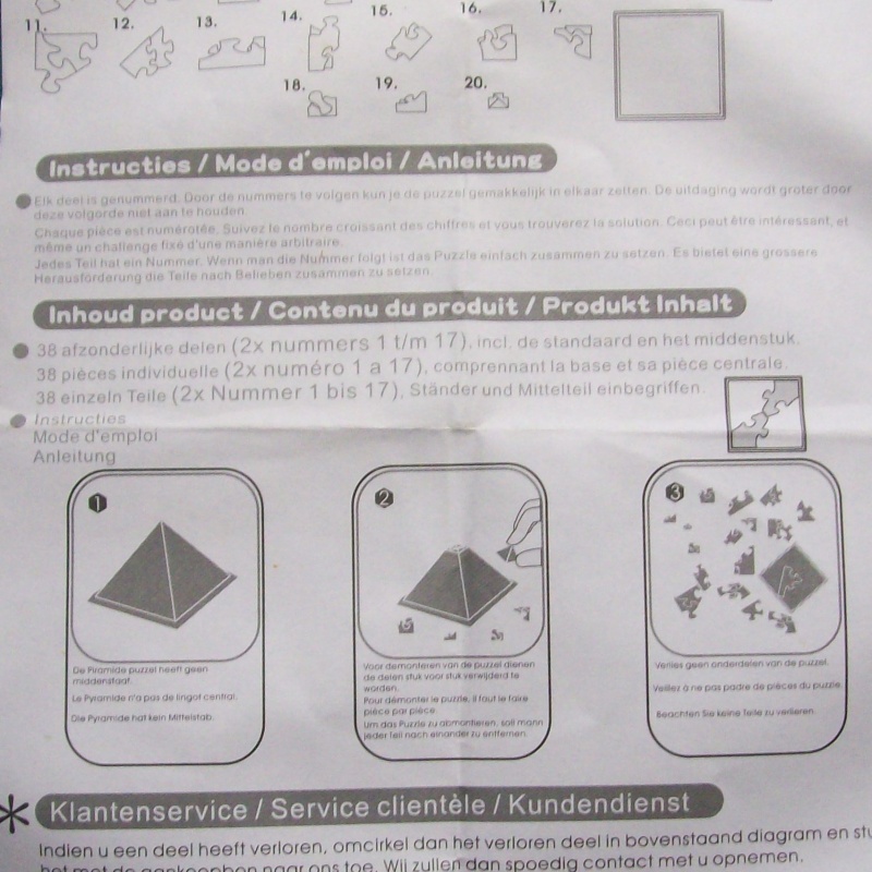 3D Crystal Puzzle 2 Pyramide