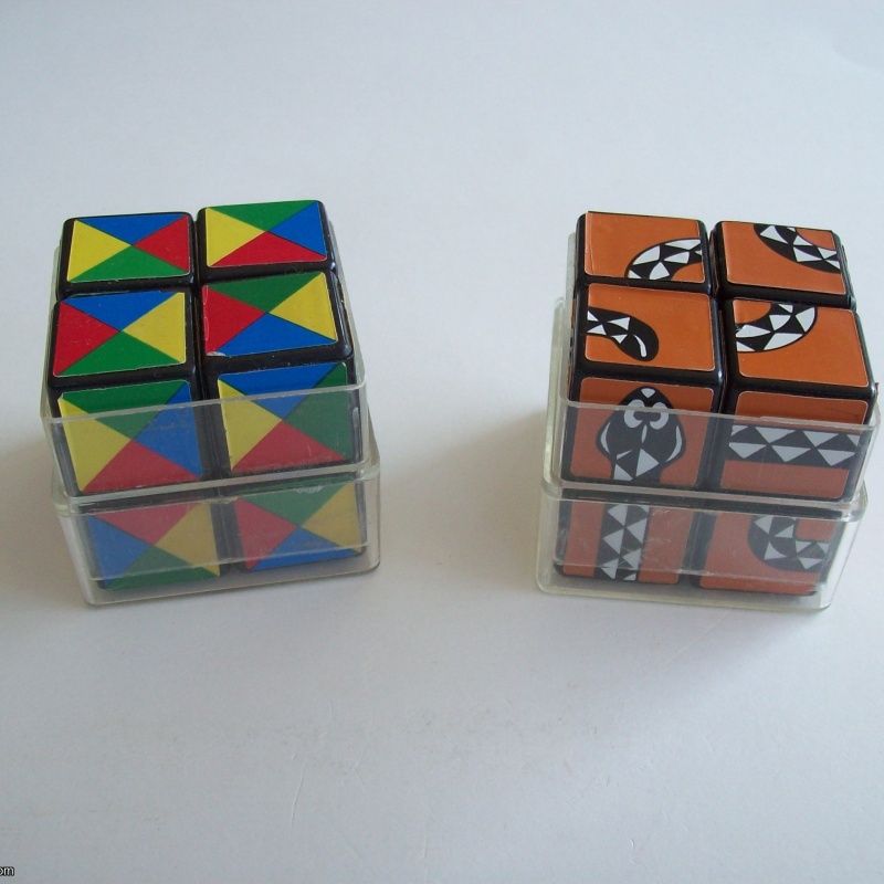 Cubes, 8 blocks coloring and 8 blocks snake