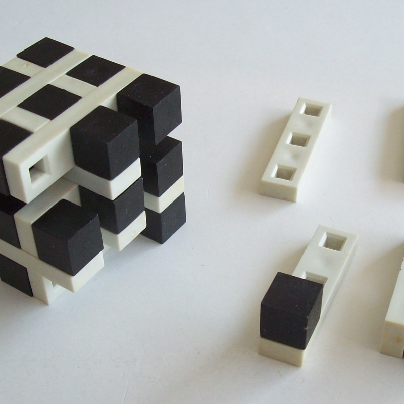 Cubes and Planks, Black and white