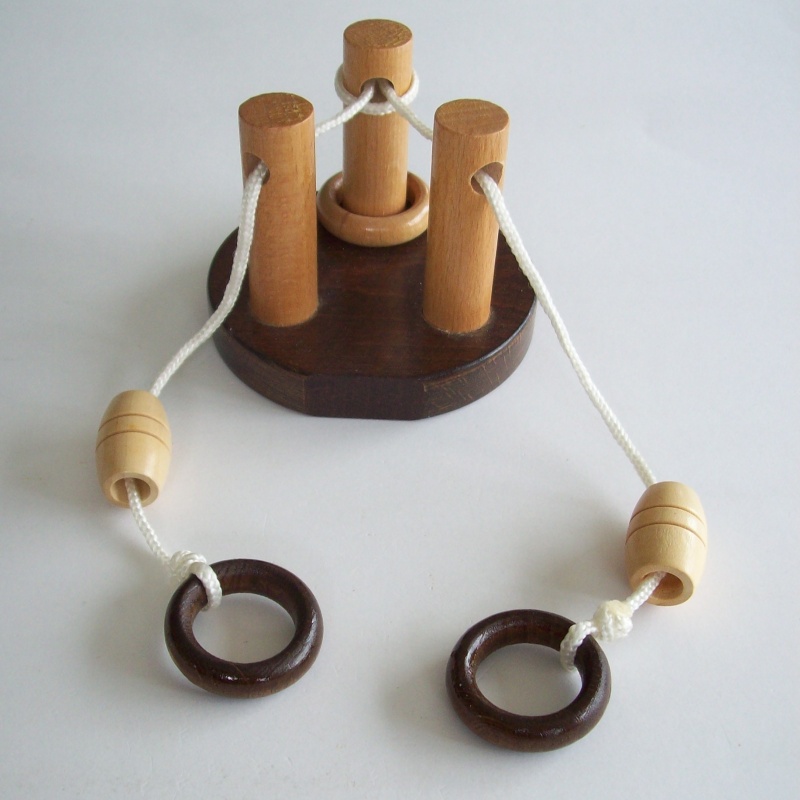 Wooden Captive Ring Puzzle