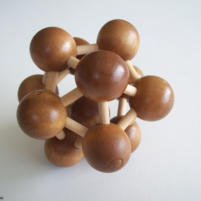 Wooden Atomic Brain Teaser