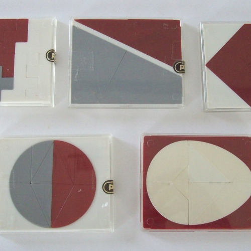 5 Tangram puzzle's (Pussy)