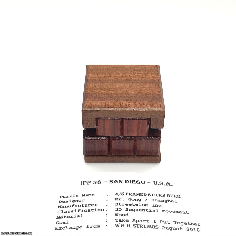 4/5 Framed Sticks Burr by Mr. Gong/ Shanghai