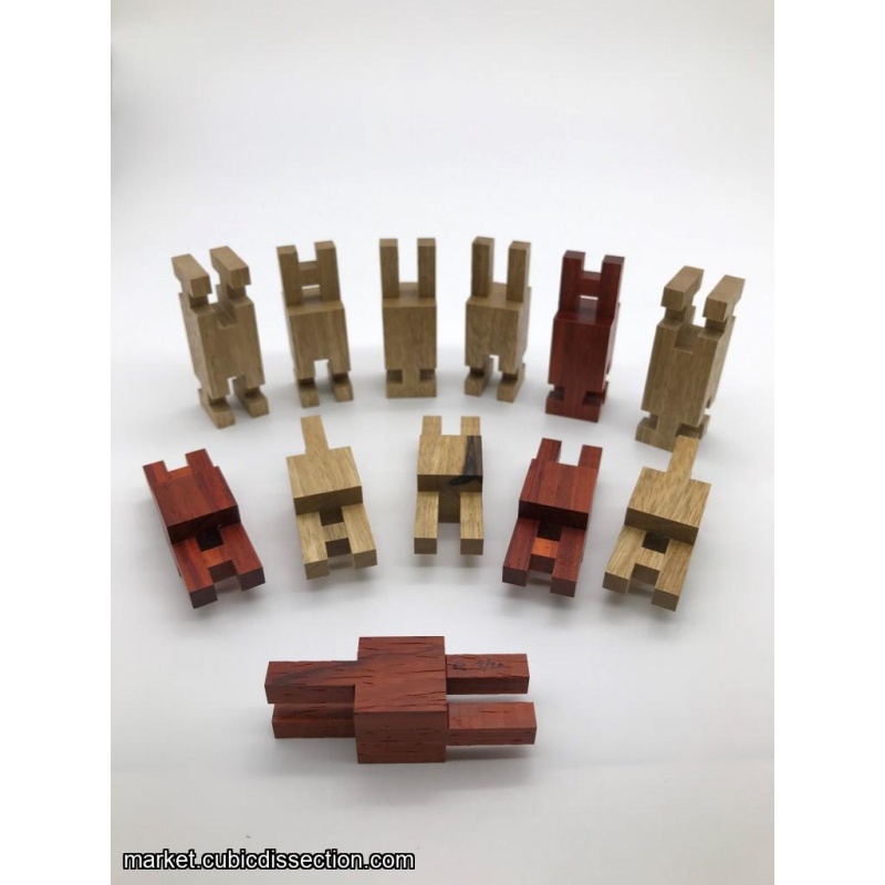 Twelve Straight/ Twisted Black Limba/ Padauk by Yukio Hirose