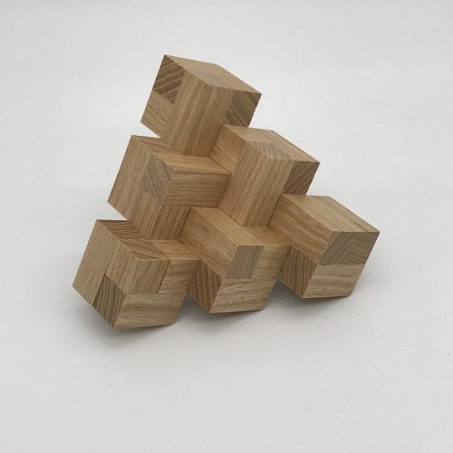 Impossible Triangle of Six Cubes by Andrey Ustjuzhanin