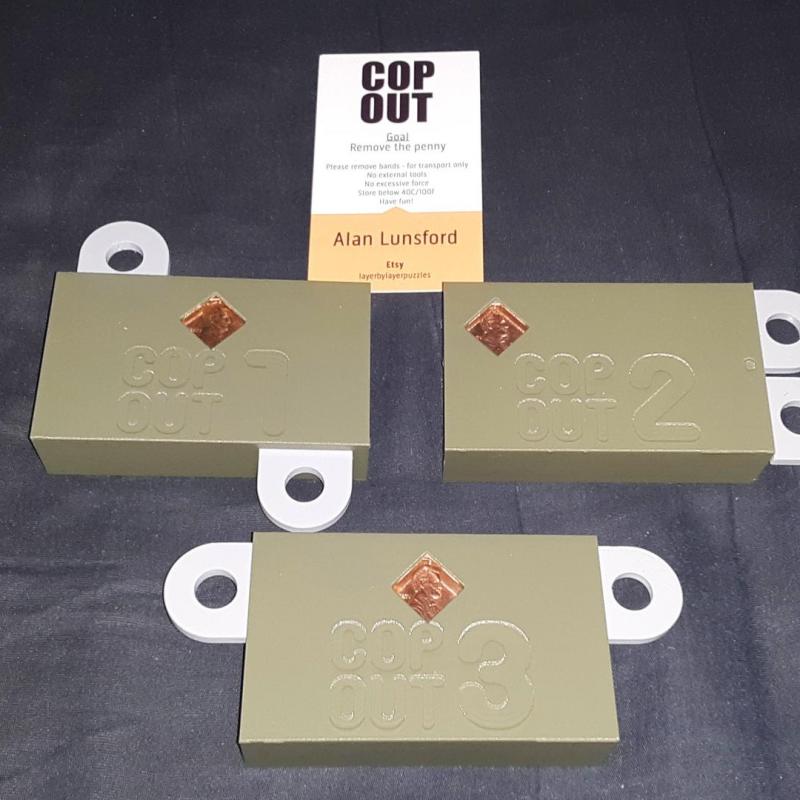 Cop Out Series - Trapped Coin Mechanical Puzzles