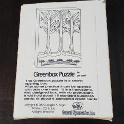 GreenBox Puzzle by Douglas A. Engel 2005