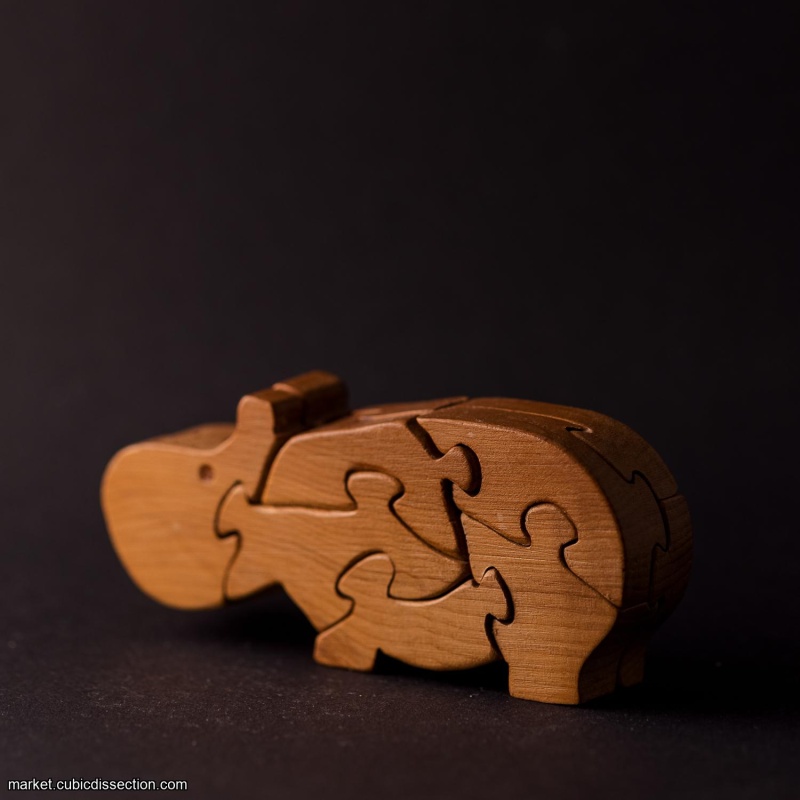 Hippo 3D Jigsaw puzzles