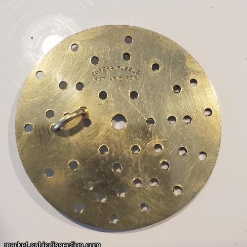 Rare 1895 Brass Eureka Puzzle Pat Pend.  Very Nice!