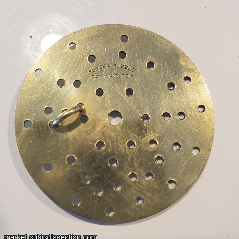 Rare 1895 Brass Eureka Puzzle Pat Pend.  Very Nice!