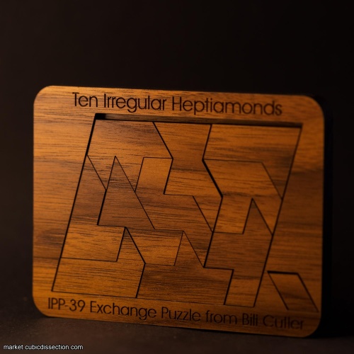 Ten Irregular Heptiamonds by Bill Cutler
